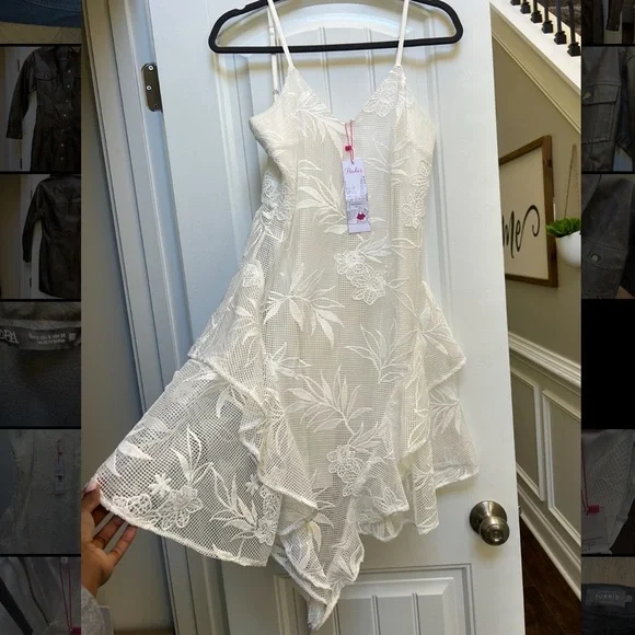 Parker Dresses Parker Nyc Louise Floral Mesh Asymmetric Mini